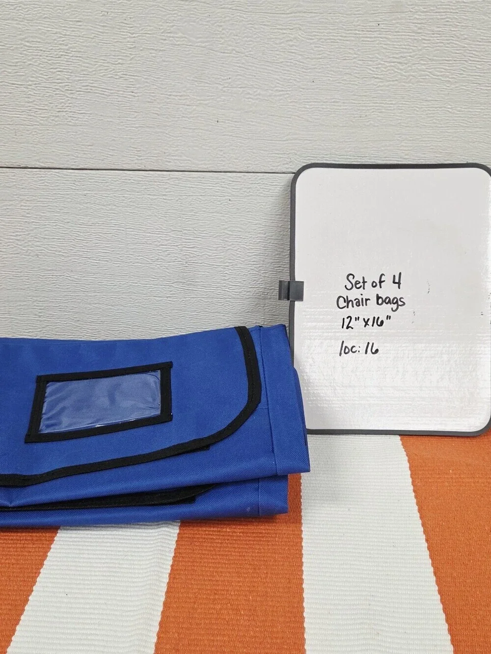 4pc set school chair organizer bags royal blue